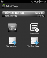 Android Taksit Takip Uygulaması